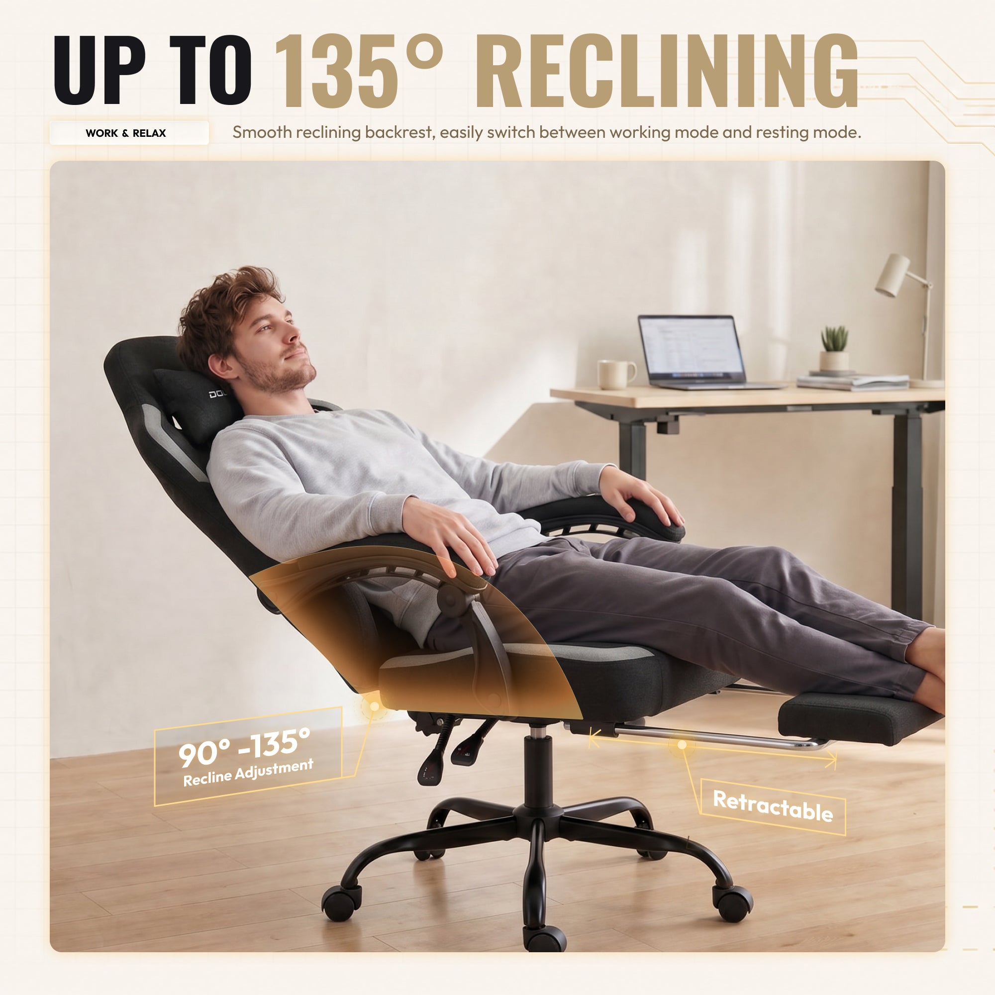 LS-66D57H Ergonomic Gaming Chair