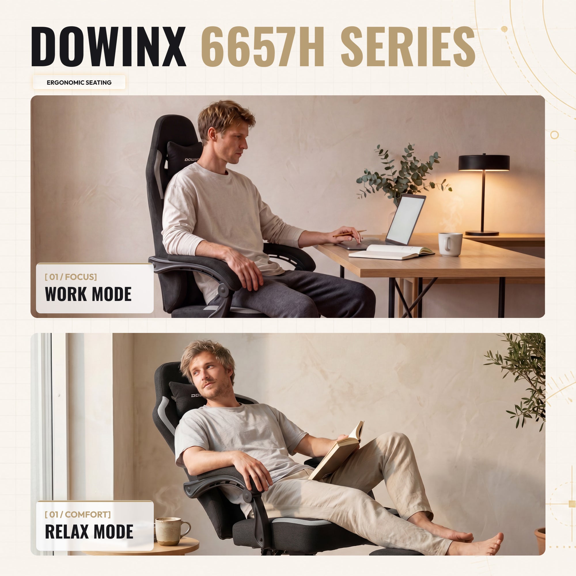 LS-66D57H Ergonomic Gaming Chair