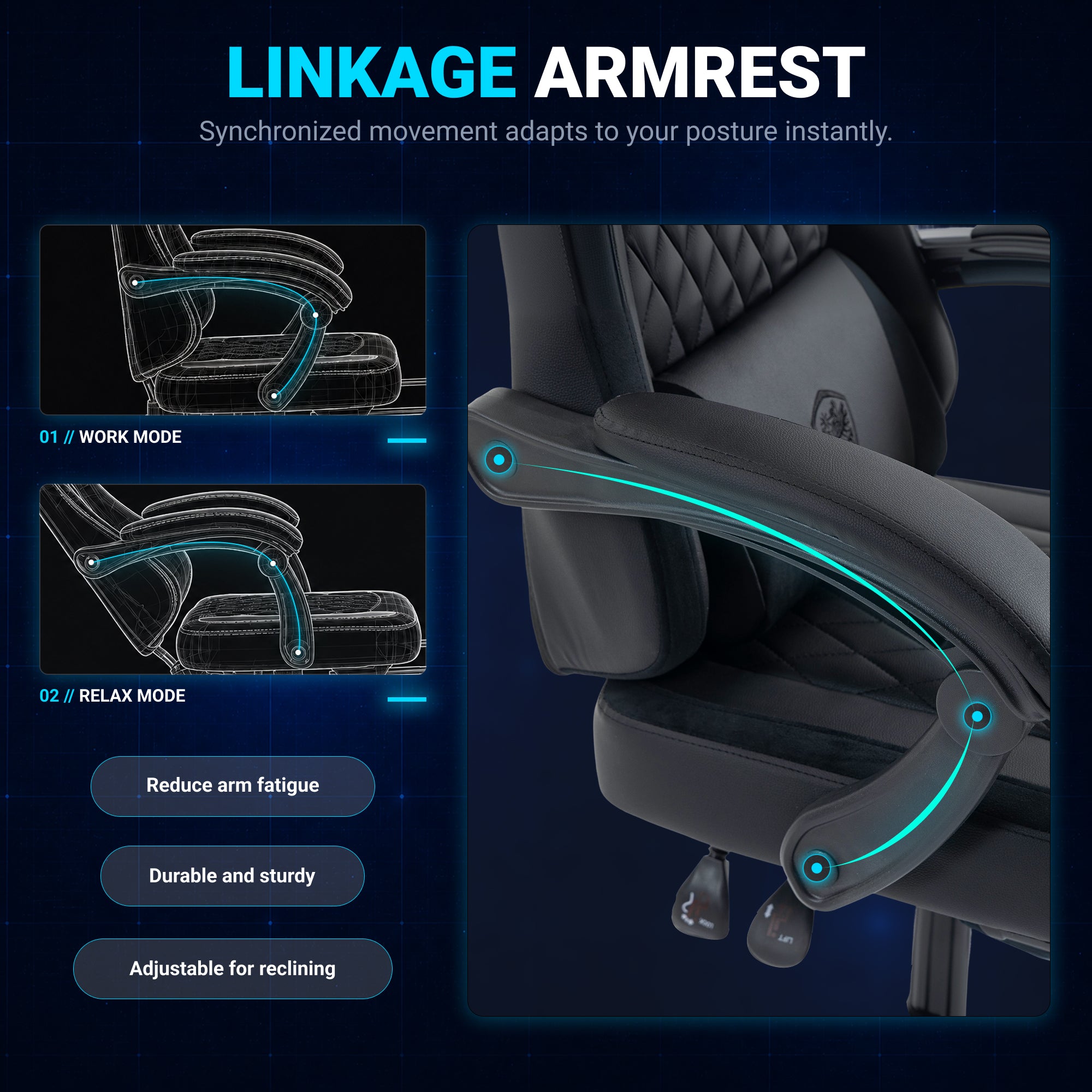 LS-66D50M Ergonomic Gaming Chair