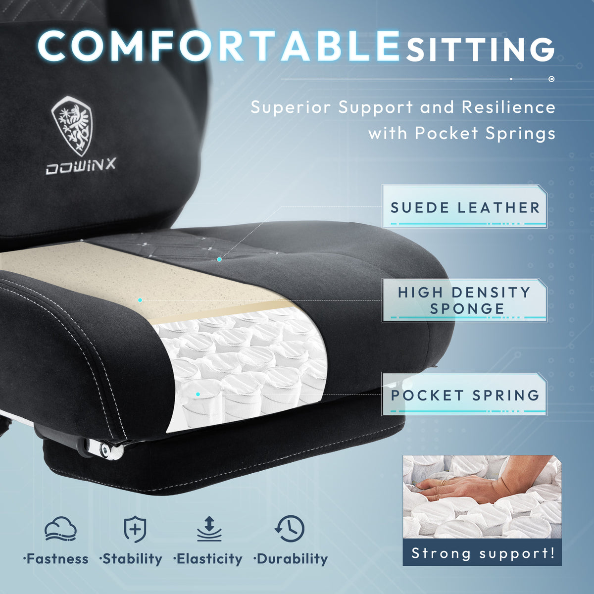 KARXAS Fabric Gaming Chair D38