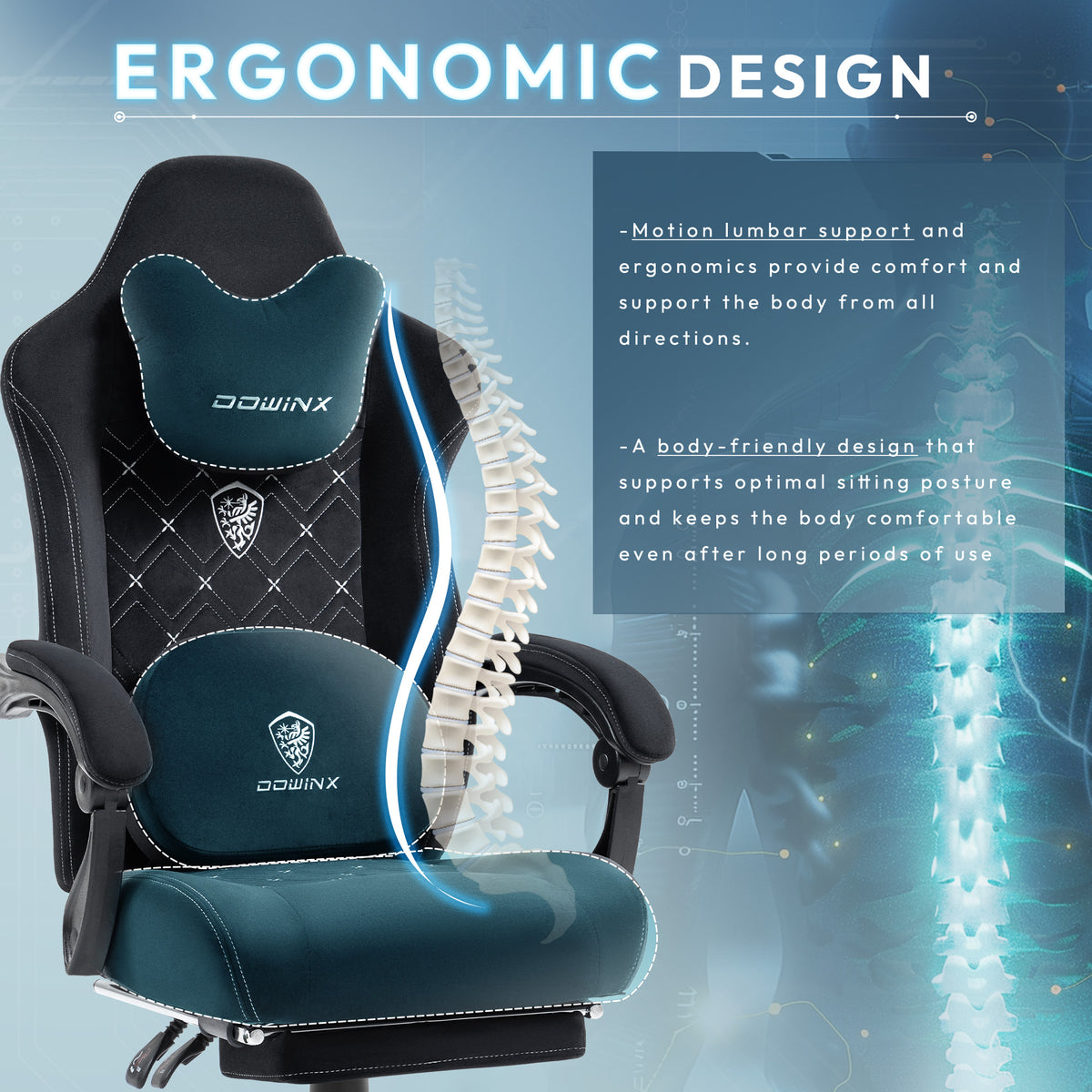 KARXAS Fabric Gaming Chair D38
