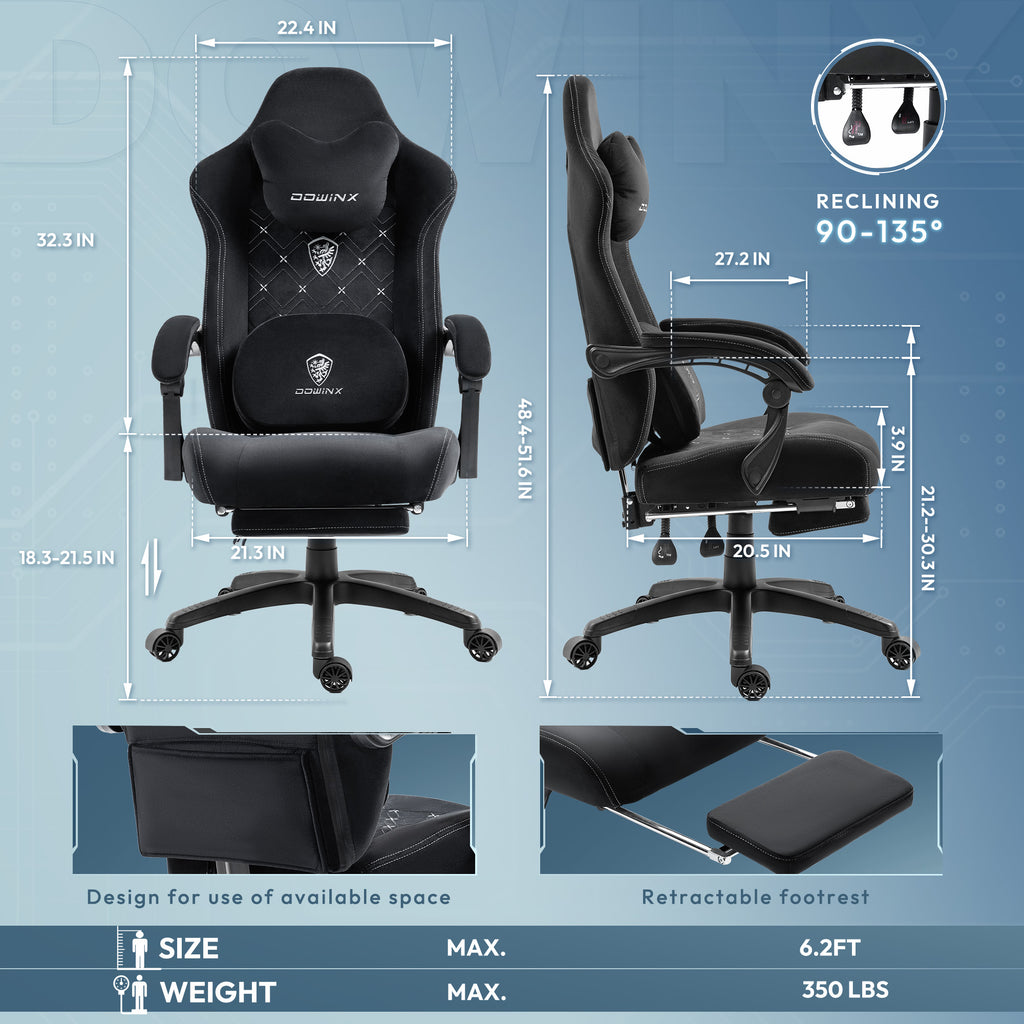 KARXAS Fabric Gaming Chair D38
