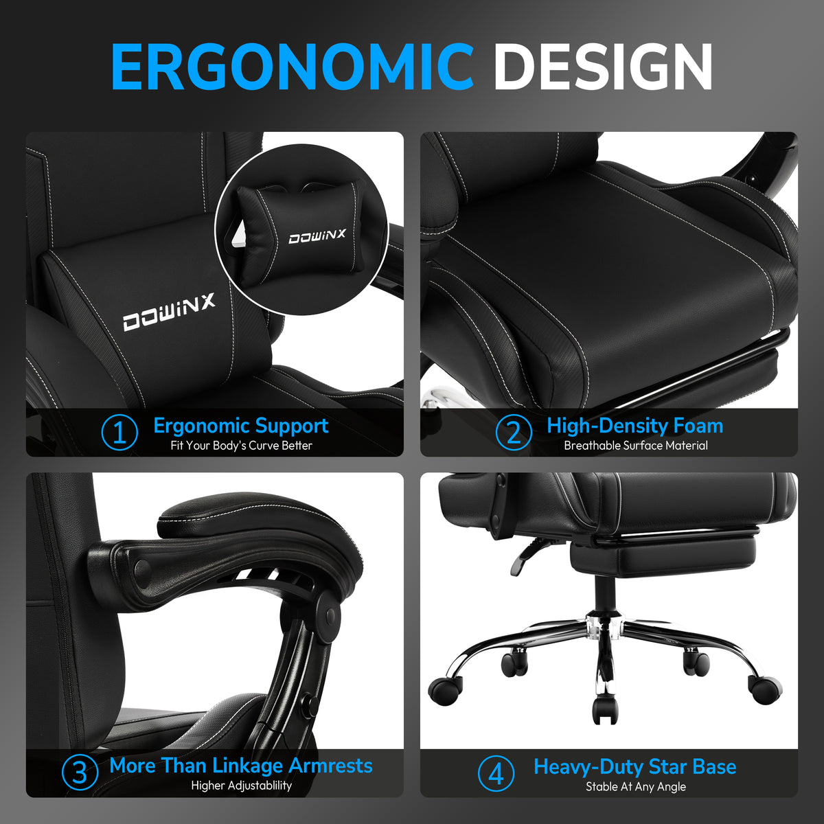 KARXAS Ergonomic Gaming Chair 58J