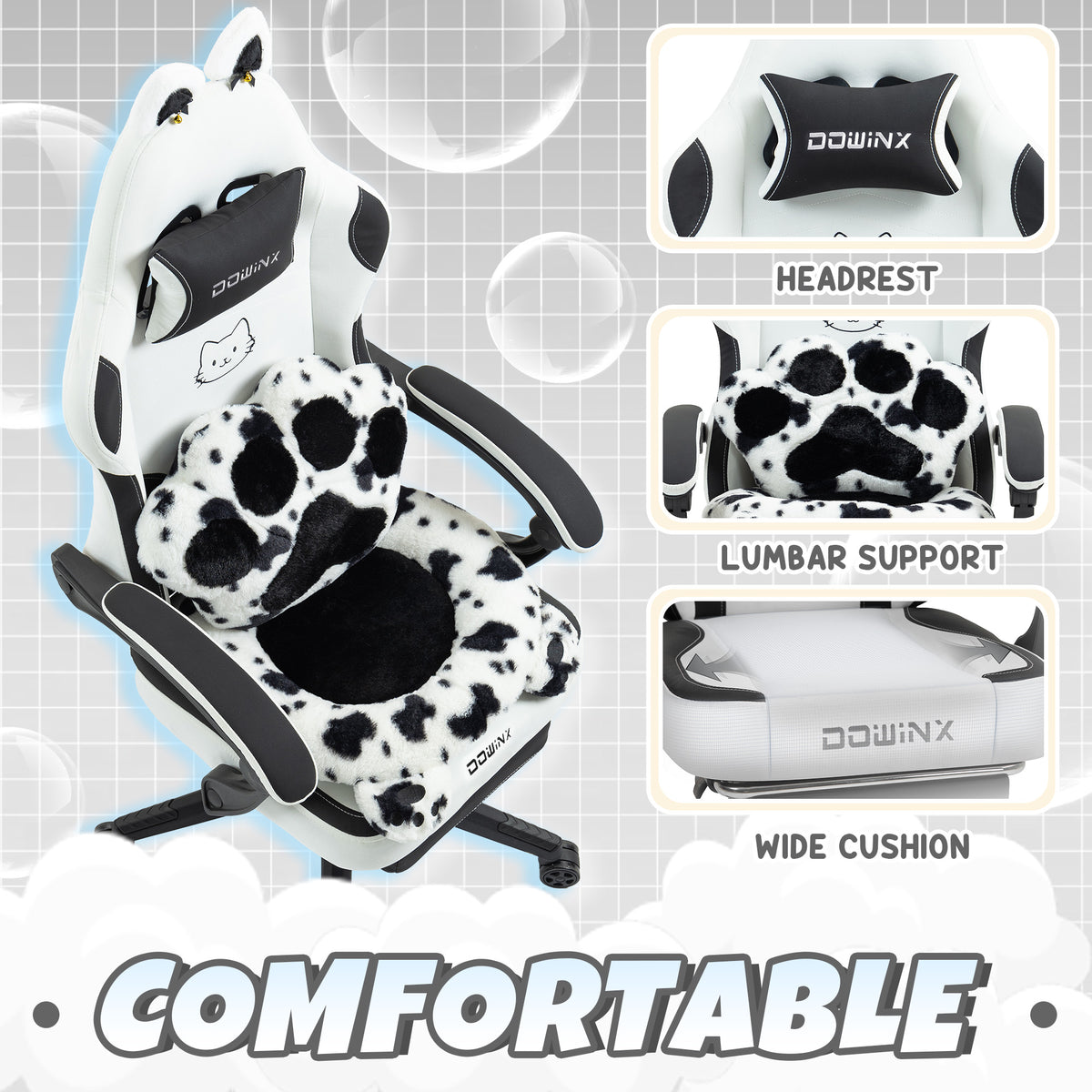 KARXAS Cute Cat Ear Gaming Chair D52